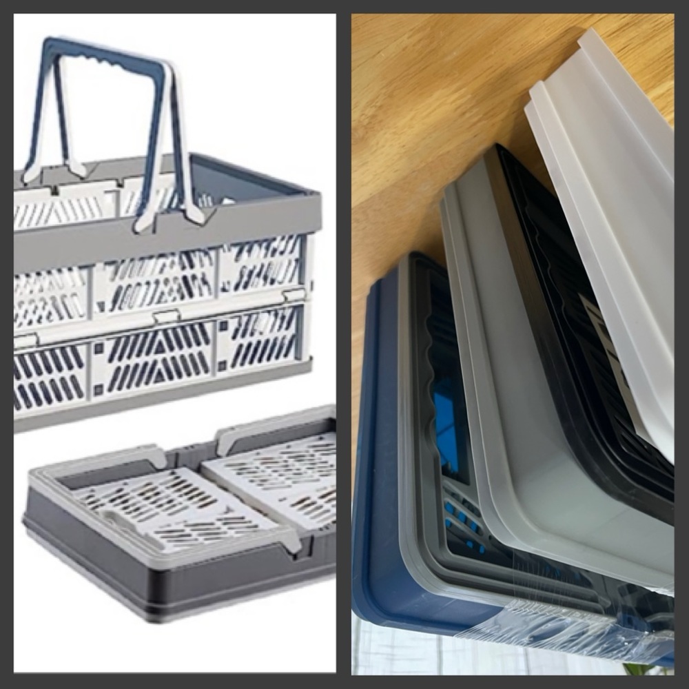 NWT Collapsable Storage Basket Bin w/ Handle